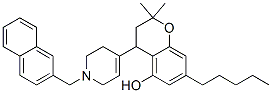 3,4-Dihydro-2,2-dimethyl-7-pentyl-4-[1,2,3,6-tetrahydro-1-(2-naphthalenylmethyl)pyridin-4-yl]-2H-1-benzopyran-5-ol CAS#: 57645-12-2