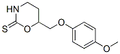 3,4,5,6-Tetrahydro-6-(4-methoxyphenoxymethyl)-2H-1,3-oxazine-2-thione CAS#: 57841-14-2