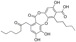 3,4,8-Trihydroxy-11-oxo-1-(2-oxoheptyl)-6-pentyl-11H-dibenzo[b,e][1,4]dioxepin-7-carboxylic acid CAS#: 53899-46-0