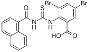 3,5-DIBROMO-2-[[[(1-NAPHTHALENYLCARBONYL)AMINO]THIOXOMETHYL]AMINO]-BENZOIC ACID CAS#: 532979-50-3