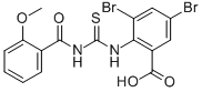 3,5-DIBROMO-2-[[[(2-METHOXYBENZOYL)AMINO]THIOXOMETHYL]AMINO]-BENZOIC ACID CAS#: 532945-77-0