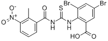 3,5-DIBROMO-2-[[[(2-METHYL-3-NITROBENZOYL)AMINO]THIOXOMETHYL]AMINO]-BENZOIC ACID CAS#: 535979-33-0