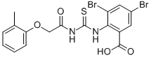 3,5-DIBROMO-2-[[[[(2-METHYLPHENOXY)ACETYL]AMINO]THIOXOMETHYL]AMINO]-BENZOIC ACID CAS#: 531548-30-8