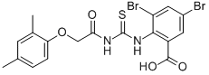 3,5-DIBROMO-2-[[[[(2,4-DIMETHYLPHENOXY)ACETYL]AMINO]THIOXOMETHYL]AMINO]-BENZOIC ACID CAS#: 532955-54-7