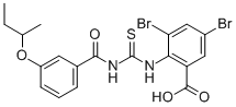 3,5-DIBROMO-2-[[[[3-(1-METHYLPROPOXY)BENZOYL]AMINO]THIOXOMETHYL]AMINO]-BENZOIC ACID CAS#: 535954-61-1
