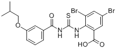 3,5-DIBROMO-2-[[[[3-(2-METHYLPROPOXY)BENZOYL]AMINO]THIOXOMETHYL]AMINO]-BENZOIC ACID CAS#: 535980-55-3