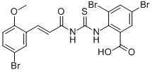 3,5-DIBROMO-2-[[[[3-(5-BROMO-2-METHOXYPHENYL)-1-OXO-2-PROPENYL]AMINO]THIOXOMETHYL]AMINO]-BENZOIC ACID CAS#: 535980-07-5