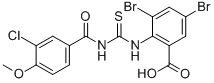 3,5-DIBROMO-2-[[[(3-CHLORO-4-METHOXYBENZOYL)AMINO]THIOXOMETHYL]AMINO]-BENZOIC ACID CAS#: 532409-15-7