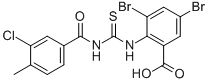 3,5-DIBROMO-2-[[[(3-CHLORO-4-METHYLBENZOYL)AMINO]THIOXOMETHYL]AMINO]-BENZOIC ACID CAS#: 533921-35-6