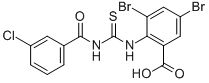 3,5-DIBROMO-2-[[[(3-CHLOROBENZOYL)AMINO]THIOXOMETHYL]AMINO]-BENZOIC ACID CAS#: 532951-41-0