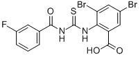 3,5-DIBROMO-2-[[[(3-FLUOROBENZOYL)AMINO]THIOXOMETHYL]AMINO]-BENZOIC ACID CAS#: 532414-89-4