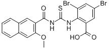 3,5-DIBROMO-2-[[[[(3-METHOXY-2-NAPHTHALENYL)CARBONYL]AMINO]THIOXOMETHYL]AMINO]-BENZOIC ACID CAS#: 532982-10-8