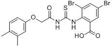 3,5-DIBROMO-2-[[[[(3,4-DIMETHYLPHENOXY)ACETYL]AMINO]THIOXOMETHYL]AMINO]-BENZOIC ACID CAS#: 532948-18-8
