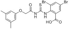 3,5-DIBROMO-2-[[[[(3,5-DIMETHYLPHENOXY)ACETYL]AMINO]THIOXOMETHYL]AMINO]-BENZOIC ACID CAS#: 535976-94-4