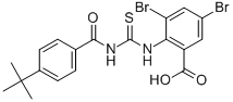 3,5-DIBROMO-2-[[[[4-(1,1-DIMETHYLETHYL)BENZOYL]AMINO]THIOXOMETHYL]AMINO]-BENZOIC ACID CAS#: 532950-73-5