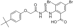 3,5-DIBROMO-2-[[[[[4-(1,1-DIMETHYLETHYL)PHENOXY]ACETYL]AMINO]THIOXOMETHYL]AMINO]-BENZOIC ACID CAS#: 532423-79-3