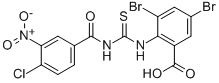 3,5-DIBROMO-2-[[[(4-CHLORO-3-NITROBENZOYL)AMINO]THIOXOMETHYL]AMINO]-BENZOIC ACID CAS#: 536983-59-2