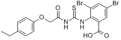 3,5-DIBROMO-2-[[[[(4-ETHYLPHENOXY)ACETYL]AMINO]THIOXOMETHYL]AMINO]-BENZOIC ACID CAS#: 532947-59-4