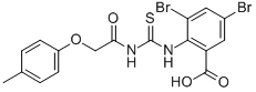 3,5-DIBROMO-2-[[[[(4-METHYLPHENOXY)ACETYL]AMINO]THIOXOMETHYL]AMINO]-BENZOIC ACID CAS#: 532432-33-0