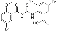 3,5-DIBROMO-2-[[[(5-BROMO-2-METHOXYBENZOYL)AMINO]THIOXOMETHYL]AMINO]-BENZOIC ACID CAS#: 532420-91-0