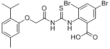 3,5-DIBROMO-2-[[[[[5-METHYL-2-(1-METHYLETHYL)PHENOXY]ACETYL]AMINO]THIOXOMETHYL]AMINO]-BENZOIC ACID CAS#: 532938-61-7