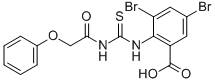 3,5-DIBROMO-2-[[[(PHENOXYACETYL)AMINO]THIOXOMETHYL]AMINO]-BENZOIC ACID CAS#: 532422-33-6