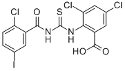 3,5-DICHLORO-2-[[[(2-CHLORO-5-IODOBENZOYL)AMINO]THIOXOMETHYL]AMINO]-BENZOIC ACID CAS#: 586391-44-8