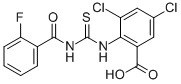 3,5-DICHLORO-2-[[[(2-FLUOROBENZOYL)AMINO]THIOXOMETHYL]AMINO]-BENZOIC ACID CAS#: 535976-72-8