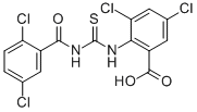 3,5-DICHLORO-2-[[[(2,5-DICHLOROBENZOYL)AMINO]THIOXOMETHYL]AMINO]-BENZOIC ACID CAS#: 532386-17-7