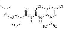3,5-DICHLORO-2-[[[[3-(1-METHYLPROPOXY)BENZOYL]AMINO]THIOXOMETHYL]AMINO]-BENZOIC ACID CAS#: 532947-51-6