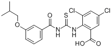 3,5-DICHLORO-2-[[[[3-(2-METHYLPROPOXY)BENZOYL]AMINO]THIOXOMETHYL]AMINO]-BENZOIC ACID CAS#: 535943-21-6