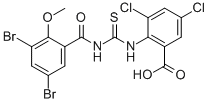 3,5-DICHLORO-2-[[[(3,5-DIBROMO-2-METHOXYBENZOYL)AMINO]THIOXOMETHYL]AMINO]-BENZOIC ACID CAS#: 532951-37-4