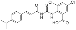 3,5-DICHLORO-2-[[[[4-(1-METHYLETHYL)BENZOYL]AMINO]THIOXOMETHYL]AMINO]-BENZOIC ACID CAS#: 535976-81-9