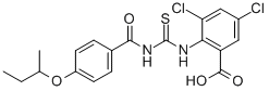 3,5-DICHLORO-2-[[[[4-(1-METHYLPROPOXY)BENZOYL]AMINO]THIOXOMETHYL]AMINO]-BENZOIC ACID CAS#: 535957-26-7
