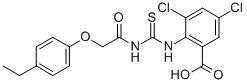 3,5-DICHLORO-2-[[[[(4-ETHYLPHENOXY)ACETYL]AMINO]THIOXOMETHYL]AMINO]-BENZOIC ACID CAS#: 586392-83-8