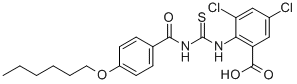 3,5-DICHLORO-2-[[[[4-(HEXYLOXY)BENZOYL]AMINO]THIOXOMETHYL]AMINO]-BENZOIC ACID CAS#: 531545-77-4