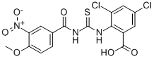 3,5-DICHLORO-2-[[[(4-METHOXY-3-NITROBENZOYL)AMINO]THIOXOMETHYL]AMINO]-BENZOIC ACID CAS#: 532407-31-1