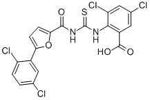 3,5-DICHLORO-2-[[[[[5-(2,5-DICHLOROPHENYL)-2-FURANYL]CARBONYL]AMINO]THIOXOMETHYL]AMINO]-BENZOIC ACID CAS#: 533921-81-2