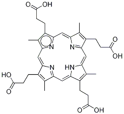 3,8,13,18-tetramethyl-21H,23H-porphine-2,7,12,17-tetrapropionic acid CAS#: 531-14-6