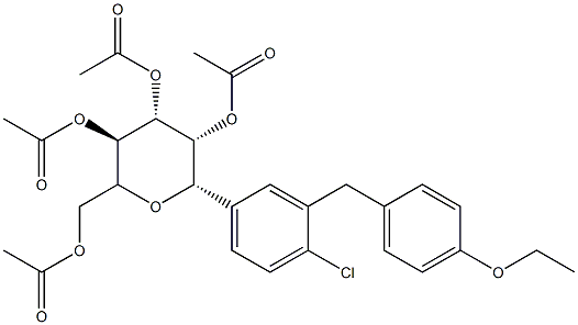 (3R,4R,5R,6S)-2-(acetoxyMethyl)-6-(4-chloro-3-(4-ethoxybenzyl)phenyl)tetrahydro-2H-pyran-3,4,5-triyl triacetate CAS#: 461432-24-6