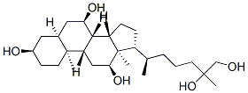 (3R,5S,7R,8S,9S,10S,12S,13R,14S,17R)-17-[(2R)-6,7-dihydroxy-6-methyl-heptan-2-yl]-10,13-dimethyl-2,3,4,5,6,7,8,9,11,12,14,15,16,17-tetradecahydro-1H-cyclopenta[a]phenanthrene-3,7,12-triol CAS#: 6127-75-9