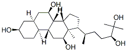 (3R,5S,7R,8S,9S,10S,12S,13R,14S,17R)-17-[(2R,5S)-5,6-dihydroxy-6-methyl-heptan-2-yl]-10,13-dimethyl-2,3,4,5,6,7,8,9,11,12,14,15,16,17-tetradecahydro-1H-cyclopenta[a]phenanthrene-3,7,12-triol CAS#: 58580-61-3