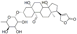 (3S,5S,10S,13R,14S,17S)-5,14-dihydroxy-13-methyl-17-(5-oxo-2H-furan-3-yl)-3-[(2S,5R)-3,4,5-trihydroxy-6-methyl-oxan-2-yl]oxy-2,3,4,6,7,8,9,11,12,15,16,17-dodecahydro-1H-cyclopenta[a]phenanthrene-10-carbaldehyde CAS#: 5822-57-1