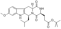 (3S,6S,12aS)-1,2,3,4,6,7,12,12a-Octahydro-9-methoxy-6-(2-methylpropyl)-1,4-dioxopyrazino[1',2':1,6]pyrido[3,4-b]indole-3-propanoic acid 1,1-dimethylethyl ester CAS#: 461054-93-3
