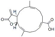 (3aR,6E,10Z,14E,15aS)-2,3,3a,4,5,8,9,12,13,15a-Decahydro-6,14-dimethyl-3-methylene-2-oxocyclotetradeca[b]furan-10-carboxylic acid CAS#: 59632-76-7