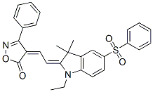 4-[[1-ethyl-1,3-dihydro-3,3-dimethyl-5-(phenylsulphonyl)-2H-indol-2-ylidene]ethylidene]-3-phenyl-4H-isoxazol-5-one CAS#: 55203-76-4