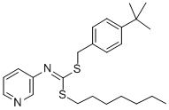 (4-(1,1-Dimethylethyl)phenyl)methyl heptyl-3-pyridinylcarbonimidodithioate CAS#: 51308-60-2