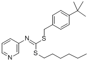 (4-(1,1-Dimethylethyl)phenyl)methyl hexyl-3-pyridinylcarbonimidodithioate CAS#: 51308-58-8
