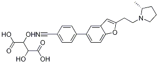 4-[2-[2-[(2R)-2-Methyl-1-pyrrolidinyl]ethyl]-5-benzofuranyl]benzonitrile tartrate CAS#: 460748-71-4