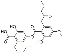 4-[2-(2-Oxopentyl)-4-methoxy-6-hydroxybenzoyloxy]-6-pentylsalicylic acid CAS#: 552-49-8